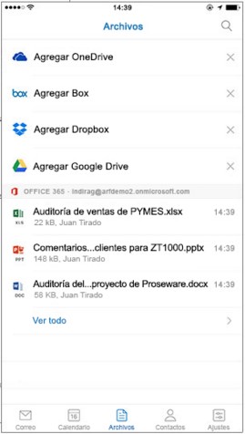 Adjuntar correos Dropox GDrive y OneDrive