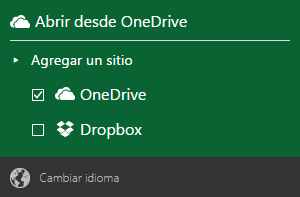 Agregar Dropbox a Office Online