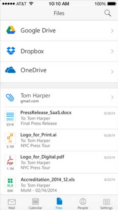 Cliente de correo Outlook para Android