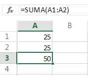 Hacer fórmulas en Excel Online