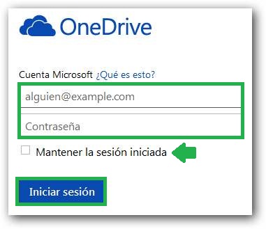 Iniciar sesión en OneDrive