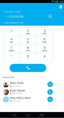 Nuevo diseño de Skype para Android