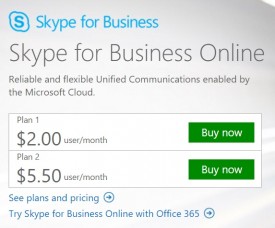 Precios de Skype empresarial