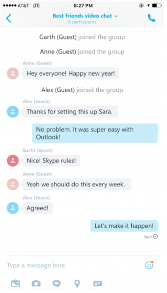 Programación de llamadas en Skype para iOS y Android