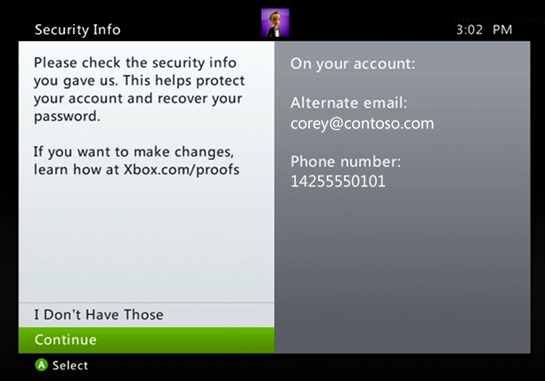 Seguridad de la cuenta en Xbox Live