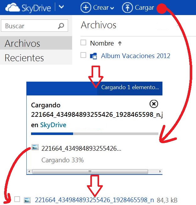 Subir archivos a Skydrive